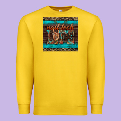 Nail Tech Life Mug Coaster Premium Sweatshirt Designed By Barkaloodesign