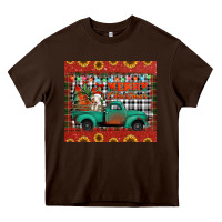 Chocolate Brown merry christmas farm truck tumbler Heavy Core Tee - Jasminsmagicworld