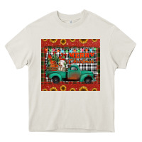 Cream merry christmas farm truck tumbler Heavy Core Tee - Jasminsmagicworld