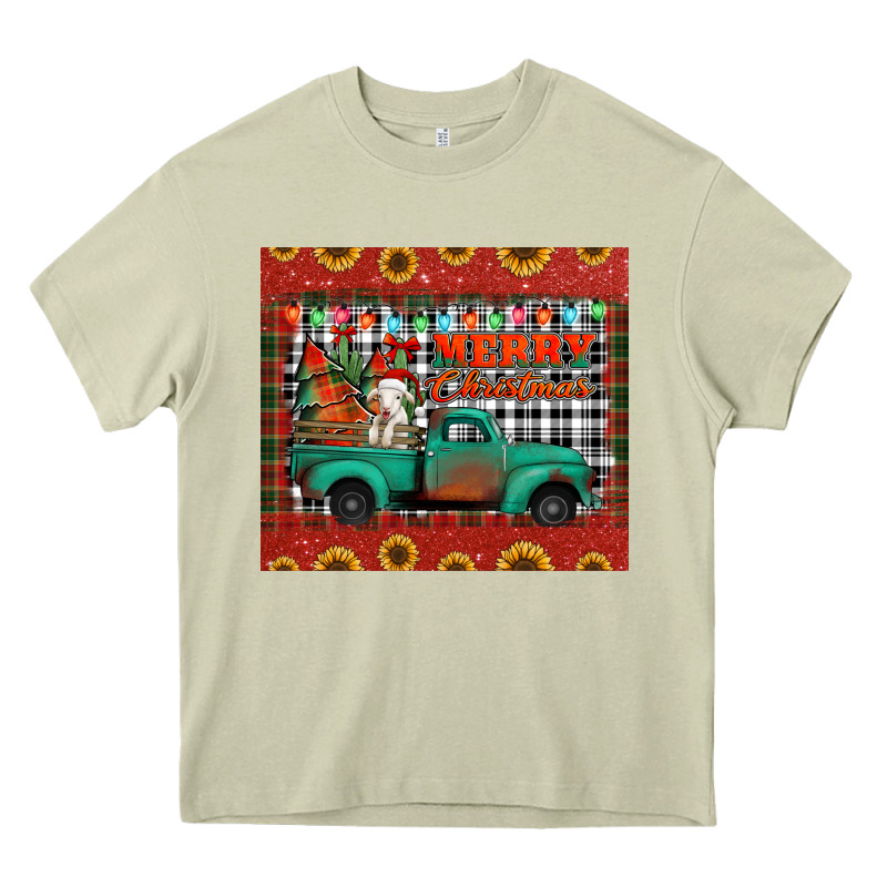 Merry Christmas Farm Truck Tumbler Heavy Core Tee by Jasminsmagicworld | Teevron