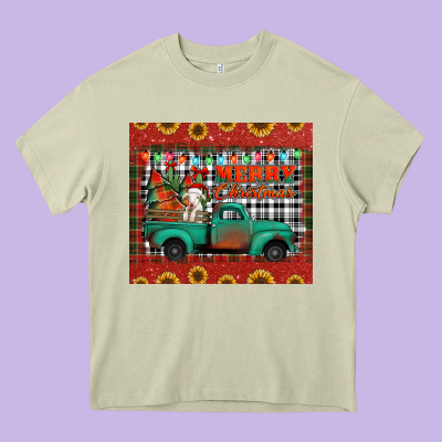 Merry Christmas Farm Truck Tumbler Heavy Core Tee Designed By Jasminsmagicworld