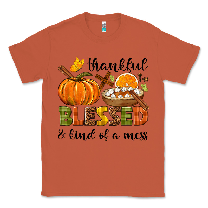 Thankful Blessed And Kind Of A Mess Classic Tee by NancyCooperArtShop | Teevron