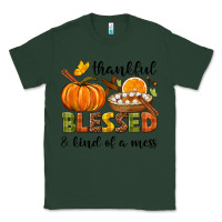 Sports Green Thankful blessed and kind of a mess Classic Tee - NancyCooperArtShop