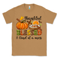 Toasted Coconut Thankful blessed and kind of a mess Classic Tee - NancyCooperArtShop