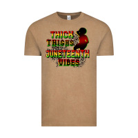Vintage Coffee thick thighs juneteenth vibes cowgirl Vintage Tee - CowGirlArtShop