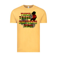 Vintage Mustard thick thighs juneteenth vibes cowgirl Vintage Tee - CowGirlArtShop