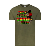 Vintage Olive thick thighs juneteenth vibes cowgirl Vintage Tee - CowGirlArtShop