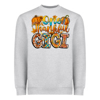 Heather Grey one thankful gigi Heavyweight Sweatshirt - CowhideDigitalArt