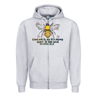 Heather Grey Kinda Words Are Like Honey Sweet To The Soul Zipper Hoodie - CowhideDigitalArt