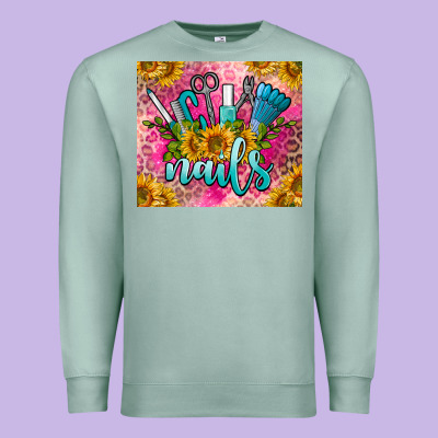 Nails Premium Sweatshirt Designed By Barkaloodesign