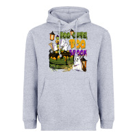 Heather Grey too cute too spook Heavyweight Hoodie - BarkalooDesign