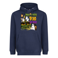 Navy too cute too spook Heavyweight Hoodie - BarkalooDesign