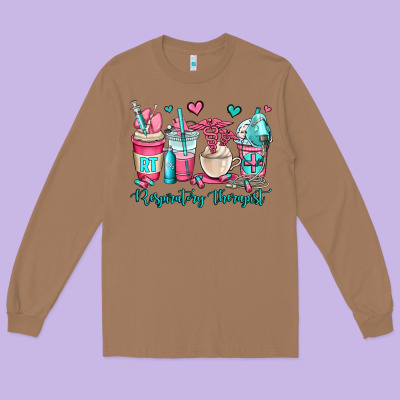 Rt Respiratory Therapist Coffee Cups Long Sleeve Tee Designed By Oliviacreatesart