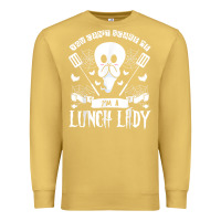 Antique Gold lunch lady halloween ghost cafeteria worker all hallows' eve t shirt Premium Sweatshirt - trangStudio