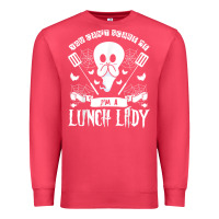 Cardinal lunch lady halloween ghost cafeteria worker all hallows' eve t shirt Premium Sweatshirt - trangStudio