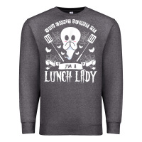 Charcoal Heather lunch lady halloween ghost cafeteria worker all hallows' eve t shirt Premium Sweatshirt - trangStudio
