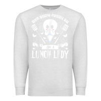 Oatmeal Heather lunch lady halloween ghost cafeteria worker all hallows' eve t shirt Premium Sweatshirt - trangStudio