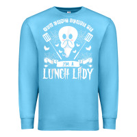 Ocean Blue lunch lady halloween ghost cafeteria worker all hallows' eve t shirt Premium Sweatshirt - trangStudio