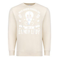 Sandshell lunch lady halloween ghost cafeteria worker all hallows' eve t shirt Premium Sweatshirt - trangStudio