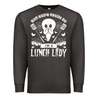 Smoke lunch lady halloween ghost cafeteria worker all hallows' eve t shirt Premium Sweatshirt - trangStudio