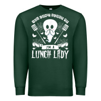 Sports Green lunch lady halloween ghost cafeteria worker all hallows' eve t shirt Premium Sweatshirt - trangStudio