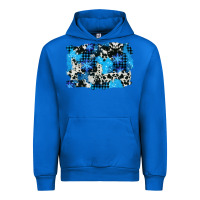 Cobalt westerb cowhide winter background Urban Hoodie - AdoDesignShop