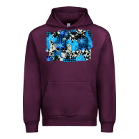 Mauve Wine westerb cowhide winter background Urban Hoodie - AdoDesignShop