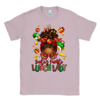 Lilac santas favorite lunch lady afro messy bun Classic Tee - texasbilliewilder