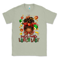 Matcha santas favorite lunch lady afro messy bun Classic Tee - texasbilliewilder