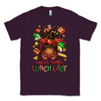 Plum santas favorite lunch lady afro messy bun Classic Tee - texasbilliewilder