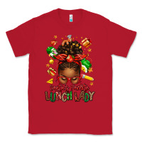Red santas favorite lunch lady afro messy bun Classic Tee - texasbilliewilder
