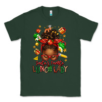 Sports Green santas favorite lunch lady afro messy bun Classic Tee - texasbilliewilder