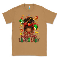Toasted Coconut santas favorite lunch lady afro messy bun Classic Tee - texasbilliewilder