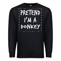 Black pretend i m a donkey halloween costume Premium Sweatshirt - trangStudio