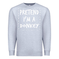 Heather Grey pretend i m a donkey halloween costume Premium Sweatshirt - trangStudio