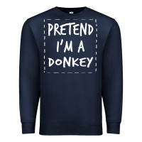 Navy pretend i m a donkey halloween costume Premium Sweatshirt - trangStudio