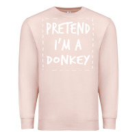 Pale Pink pretend i m a donkey halloween costume Premium Sweatshirt - trangStudio