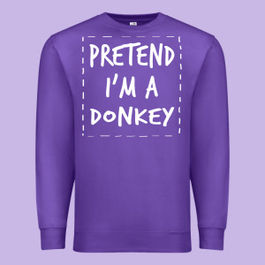 Pretend I M A Donkey Halloween Costume Premium Sweatshirt Designed By Trangstudio