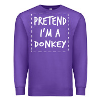 Purple pretend i m a donkey halloween costume Premium Sweatshirt - trangStudio