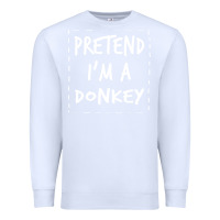 White pretend i m a donkey halloween costume Premium Sweatshirt - trangStudio