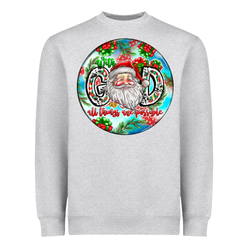 With God All Things Are Possible Heavyweight Sweatshirt by CowhideDigitalArt | Teevron
