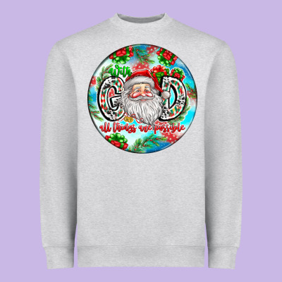 With God All Things Are Possible Heavyweight Sweatshirt Designed By Cowhidedigitalart