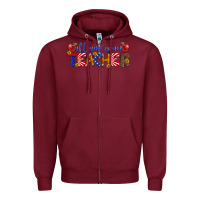Burgundy all american teacher Zipper Hoodie - Artiststas