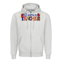 Dove Grey all american teacher Zipper Hoodie - Artiststas