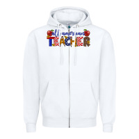 White all american teacher Zipper Hoodie - Artiststas