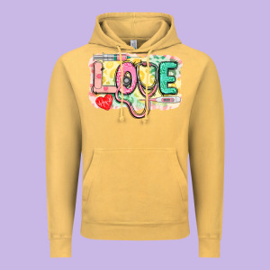 Love Nursing Leopard Vintage Hoodie Designed By Cowgirlartshop