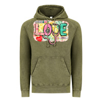 Vintage Olive Love Nursing leopard Vintage Hoodie - CowGirlArtShop