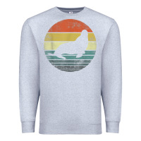Heather Grey Seal Lover Gifts Retro Vintage Sea Lion Animal Silhouette Premium Sweatshirt - trangStudio