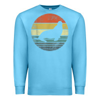 Ocean Blue Seal Lover Gifts Retro Vintage Sea Lion Animal Silhouette Premium Sweatshirt - trangStudio