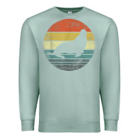 Seafoam Seal Lover Gifts Retro Vintage Sea Lion Animal Silhouette Premium Sweatshirt - trangStudio